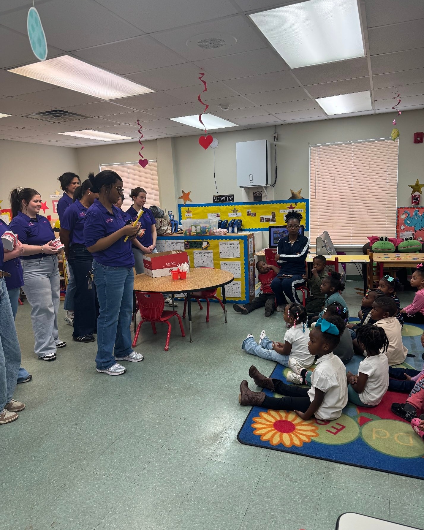 SUSLA Dental Hygiene students teaching children