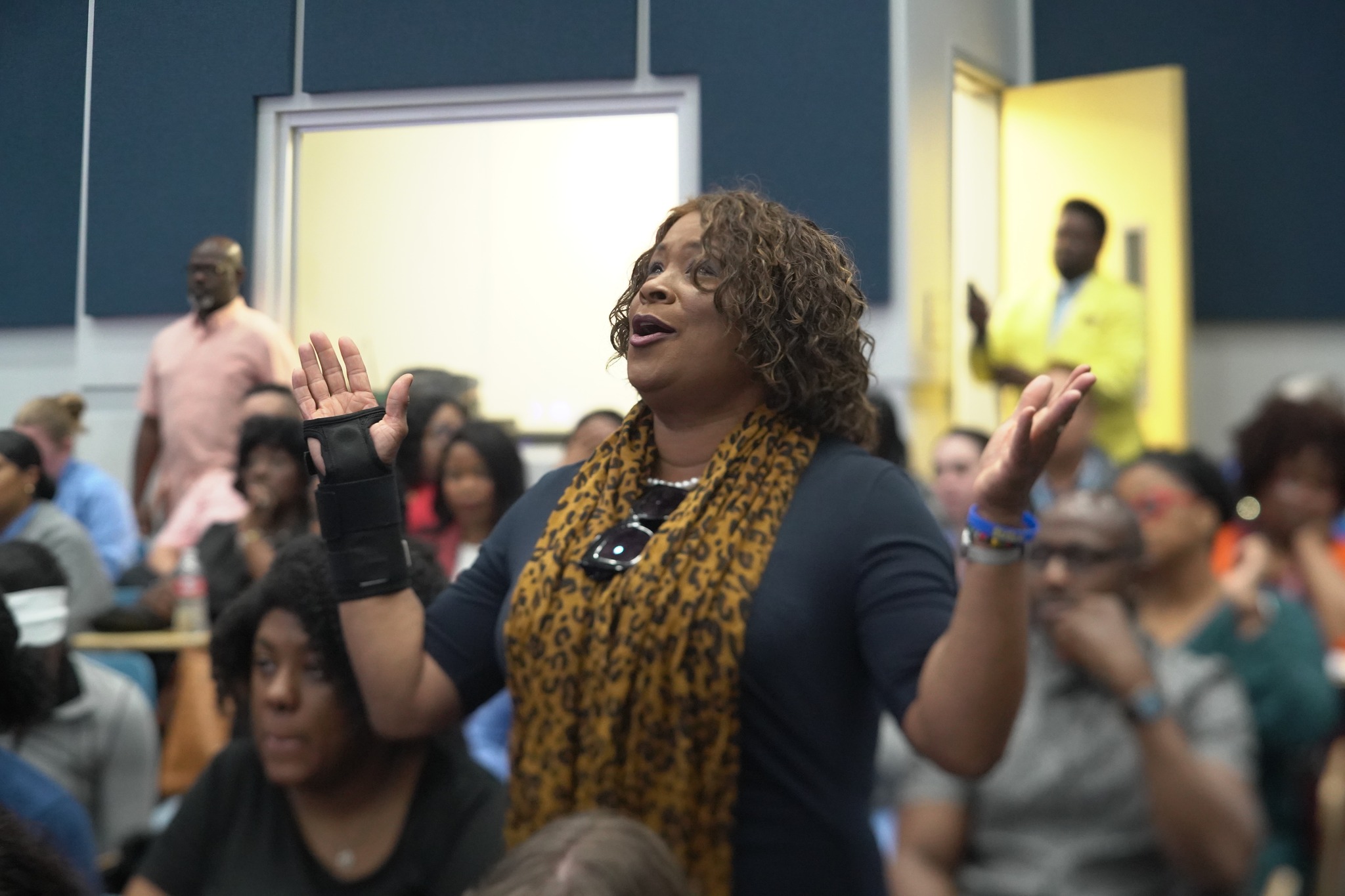 Audience member during song