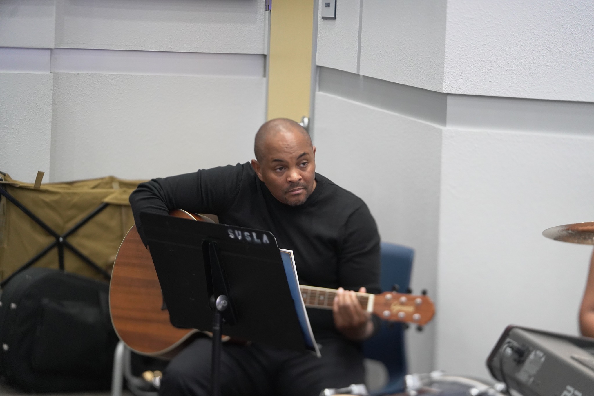 SUSLA Jazz Ensemble member with guitar