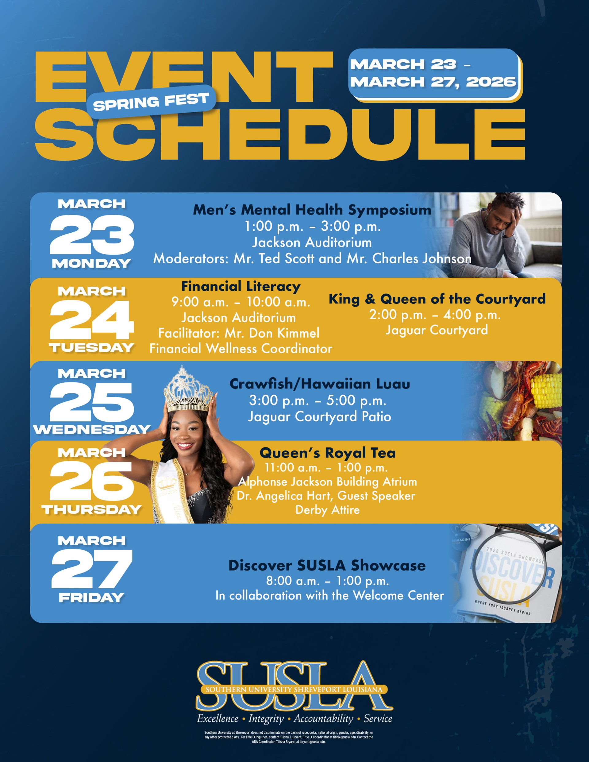 SpringFest schedule flyer
