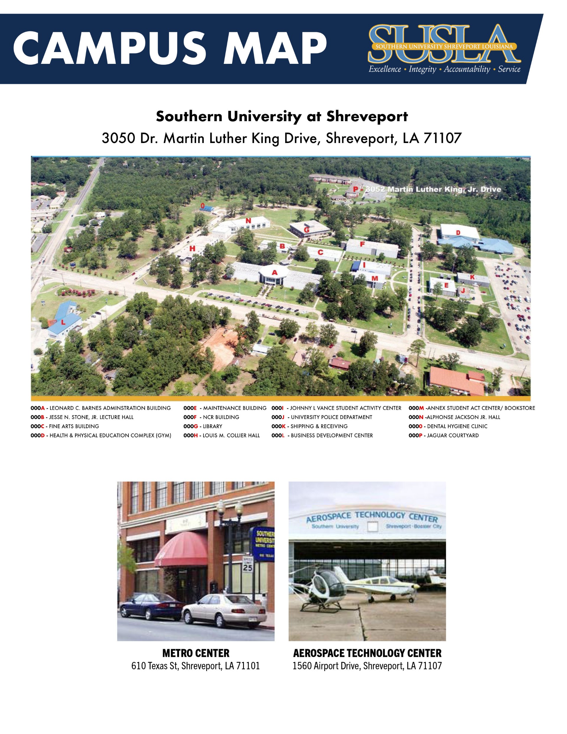 SUSLA Campus map